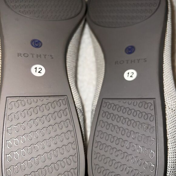 ROTHY'S Womens Size 12 The Point Ballet Flats Shoes Birdseye Gray Comfort - Picture 8 of 11